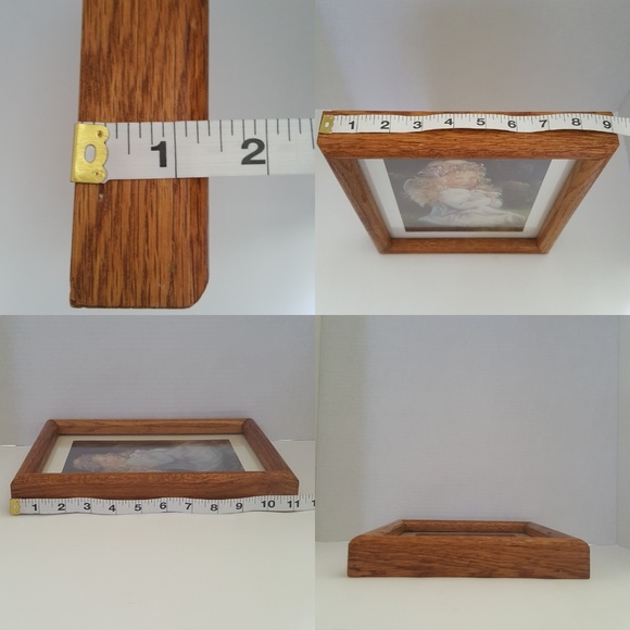 VTG RARE Foiled Print Fairy Angels Care Boho Frame - Picture 7 of 8